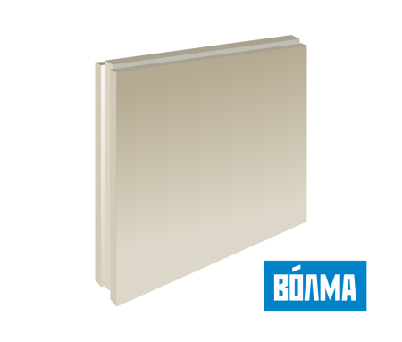 Пазогребневая плита гипсовая полнотелая ВОЛМА (ПГП), 80 мм 